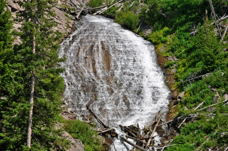 Wraith Falls (Lupine Creek, Yellowstone National Park, northwestern Wyoming, USA)