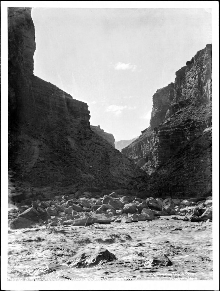 Soap Creek Rapids, Colorado River, Marble Canyon, ca.1900 (CHS-4716) Soap Creek Rapids, Colorado River, Marble Canyon, ca.1900 (CHS-4716)