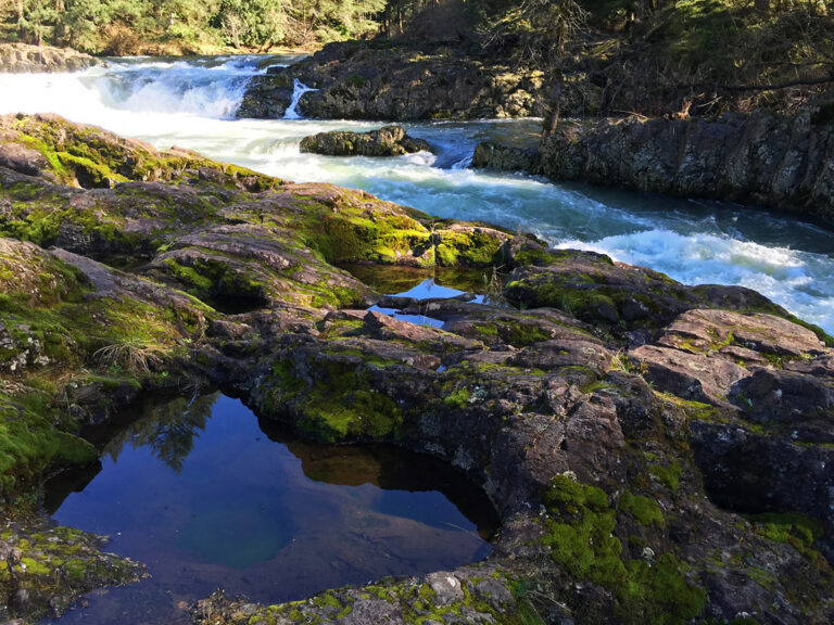 Lucia Falls Park at Lewis River in Washington