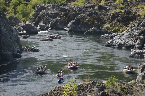 Rafts above Blossom Bar Rapid