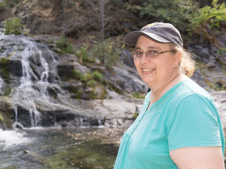 Barbara at Crystal Creek Falls Barbara at Crystal Creek Falls