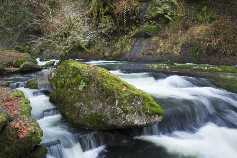 Lake Creek Falls slide rocks, Oregon