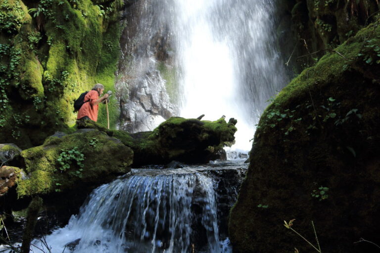 The base of Soda Creek Falls