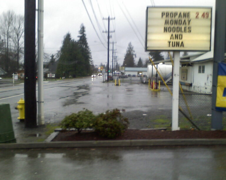 Beautiful Granite Falls, Washington of the 'Propane Monday' tuna noodle casserole