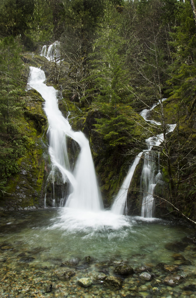 Sullivan Creek Falls in winter, Oregon