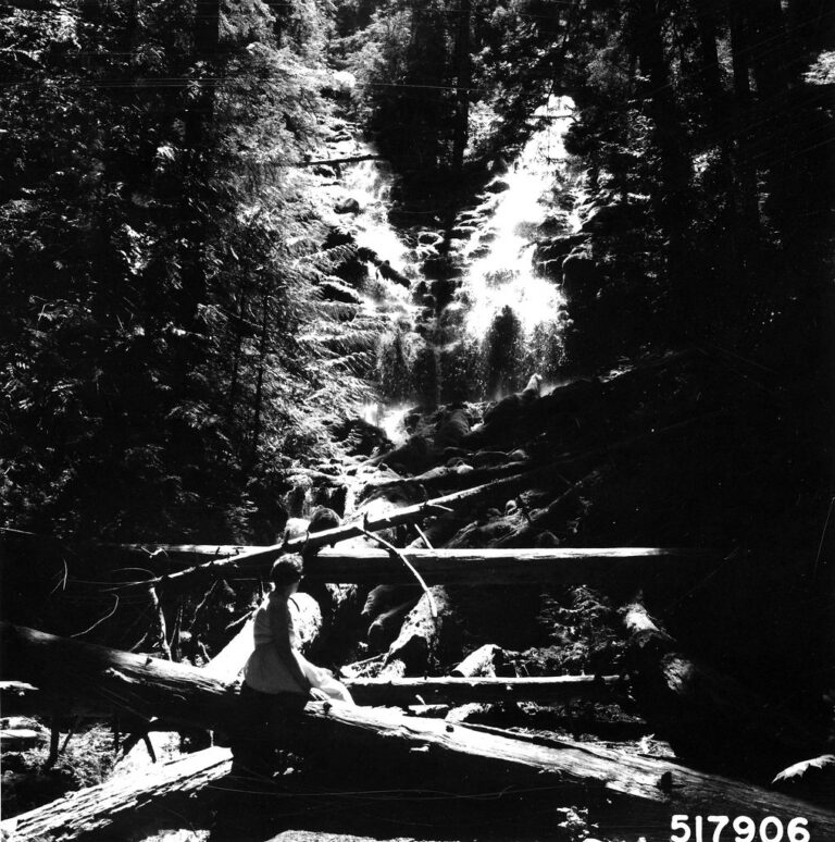 517906 Upper Proxy Falls, Three Sisters Wilderness, Willamette NF, OR 1967 Frear 517906 Upper Proxy Falls, Three Sisters Wilderness, Willamette NF, OR 1967 Frear