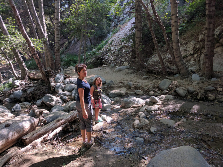 Alice and Poesy at Switzer Falls, California, USA