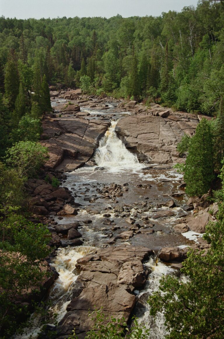 Beaver River Falls Near Beaver Bay, Minnesota