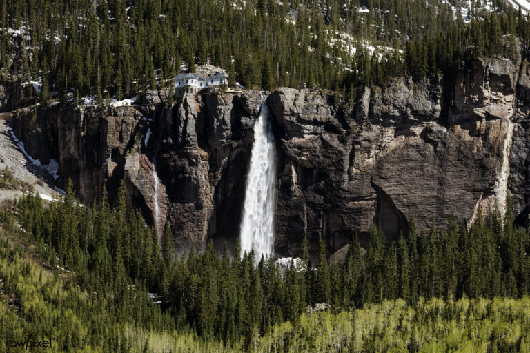 Bridal Veil Falls, Colorado USA - Original image from Carol M. Highsmith’s America, Library of Congress collection. Digitally enhanced by rawpixel.