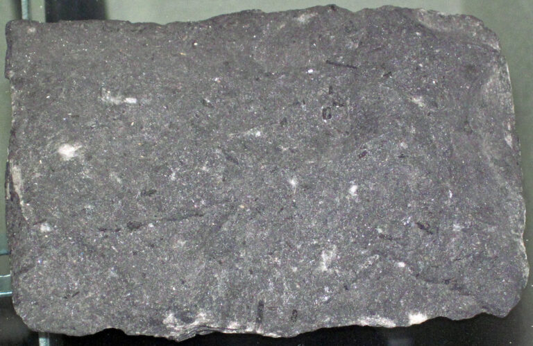 Camptonite lamprophyre (Mesozoic, 100-200 Ma; Campton Falls, Grafton County, New Hampshire, USA)