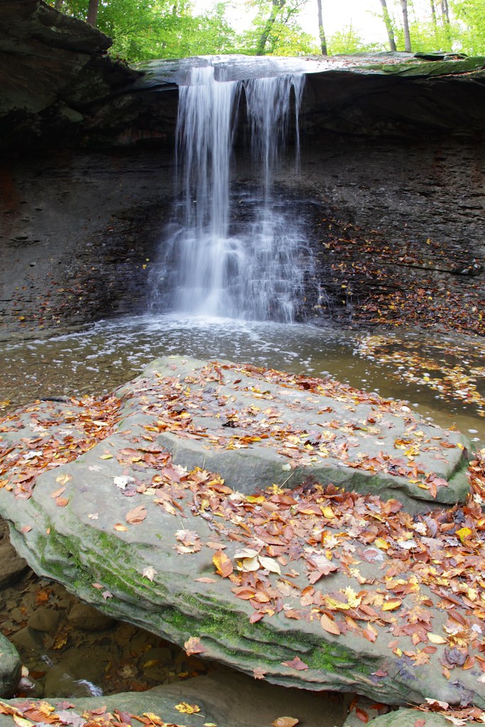Close-up of Blue Hen Falls
