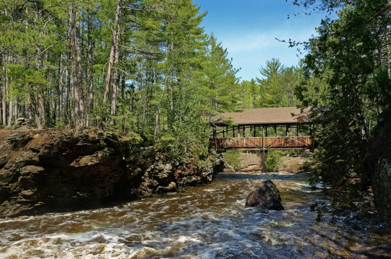 Covered bridge at Amnicon Falls