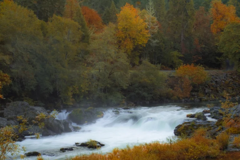 Deadline Falls, Oregon early autumn