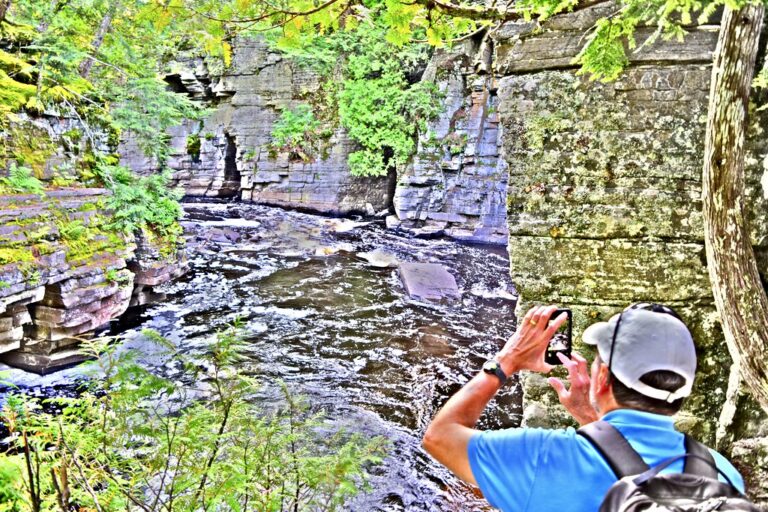 Gary HDR up Gorge view, Canyon Falls, Michigan