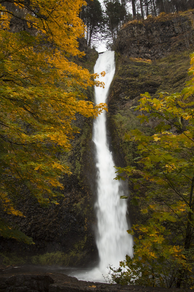 Horsetail Falls, Oregon, in autumn