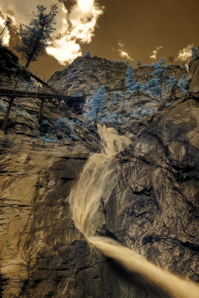 Infrared HDR Seven Falls Colorado Springs Colorado