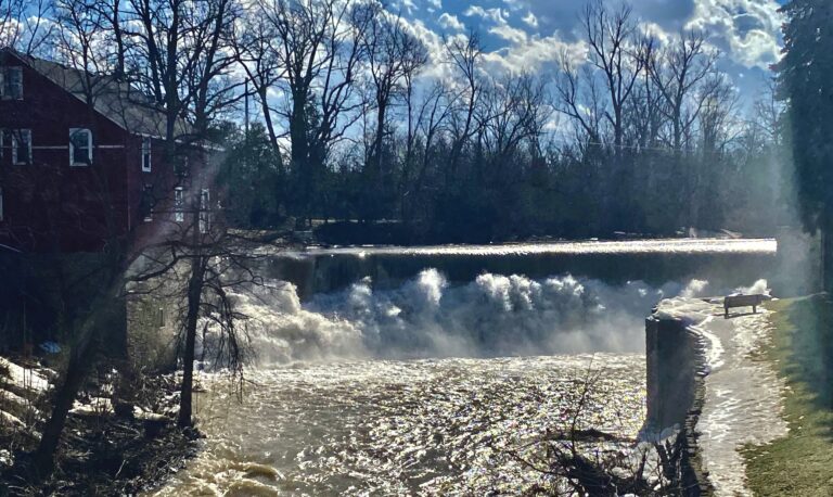 Namesake waterfall, Honeoye Falls, New York - 20220306