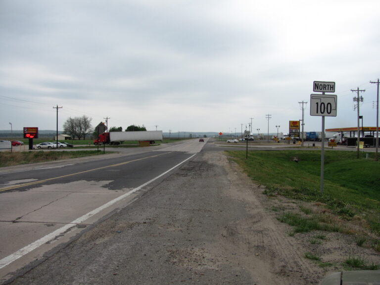 Oklahoma State Highway 100 northbound, Webbers Falls Oklahoma