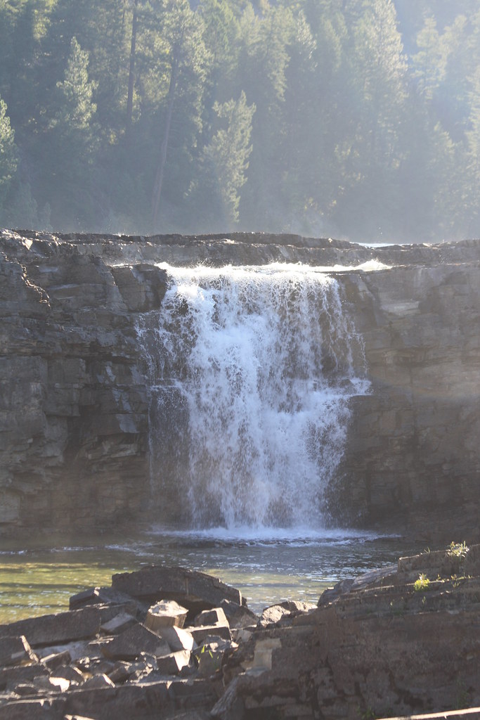 One of the many waterfalls at the Kootenai Falls, Montana