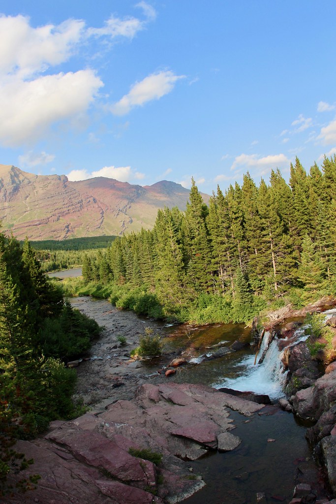 Redrock Falls and Swiftcurrent Creek