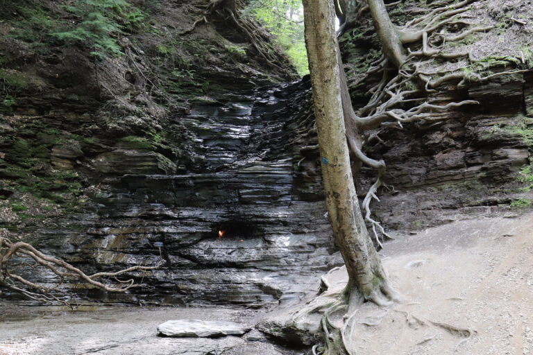 View of Eternal Flame Falls