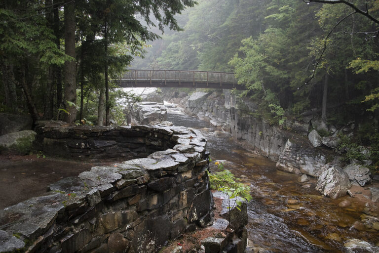White Mountain National Forest - Kancamagus National Scenic Byway - Rocky Gorge Swift river New Hampshire