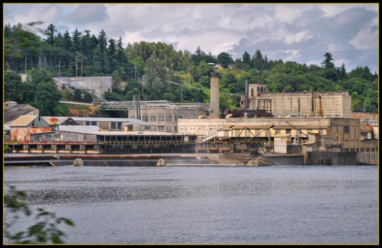 Willamette Falls Oregon : From the Coast Starlight