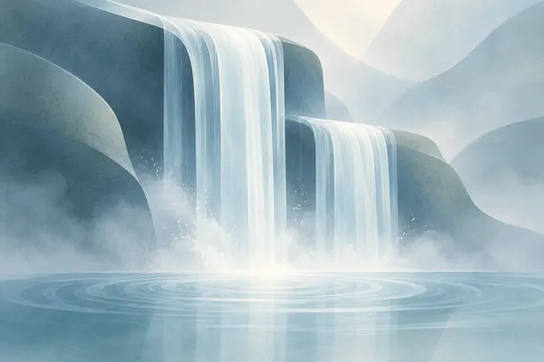 Waterfall illustration
